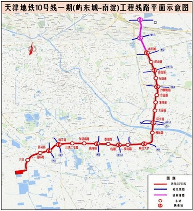 天津地铁12号线最新线路图